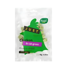 Happi Skippi Pet Treat Just Freeze Dried Chic & Cat Grass 10g